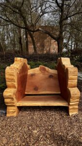 Shugborough Estate Redwood timber recliner